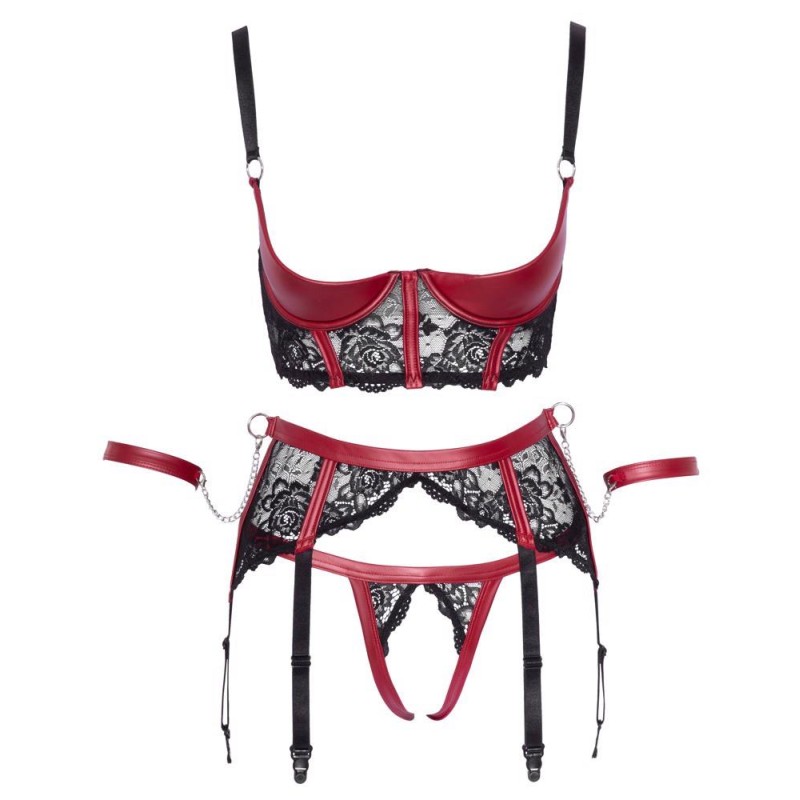 Shelf Bra Set black/red M